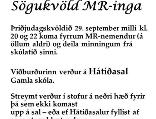 Sögukvöld MR-inga